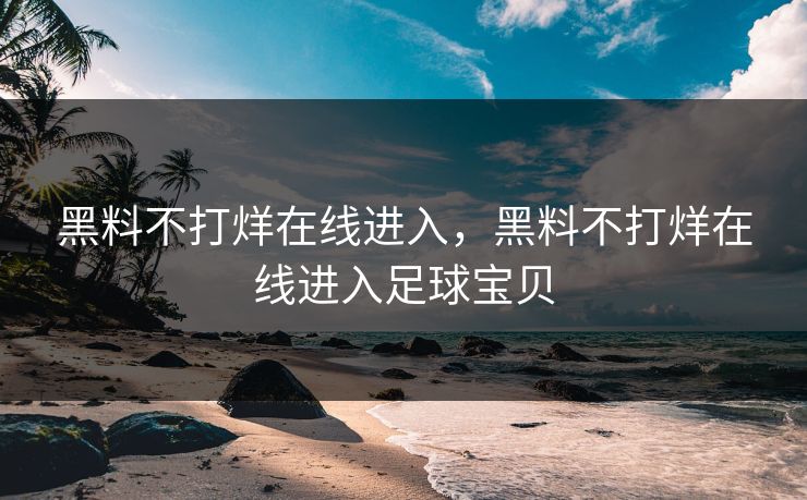 黑料不打烊在线进入，黑料不打烊在线进入足球宝贝